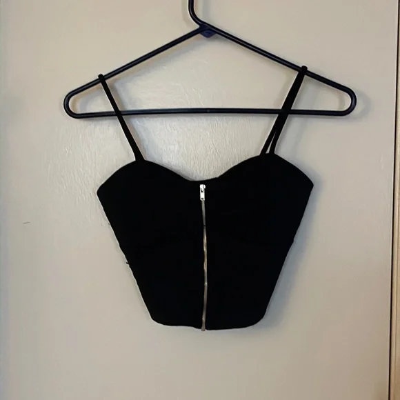 Charlotte Russe black crop top size S - Picture 3 of 5